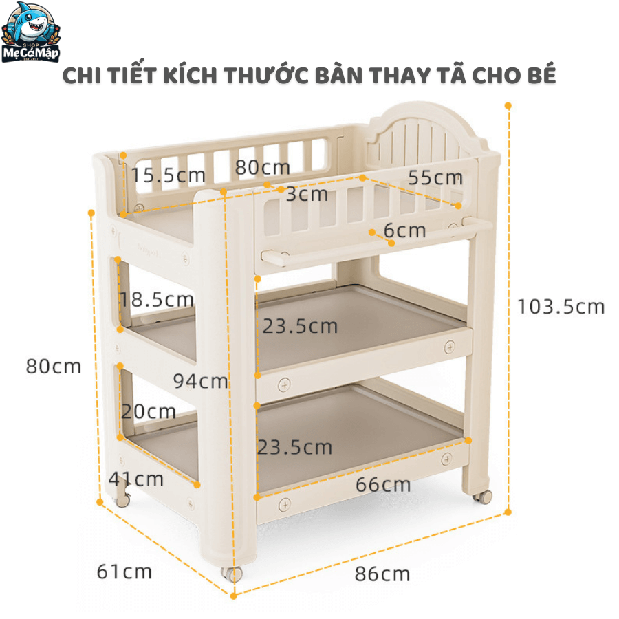 Bàn thay tã Pakey E052