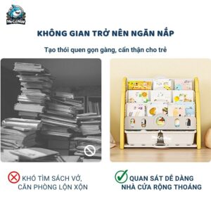 Kệ sách cho bé hình cà rốt mẫu mới
