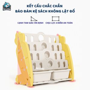 Kệ sách cho bé hình cà rốt mẫu mới