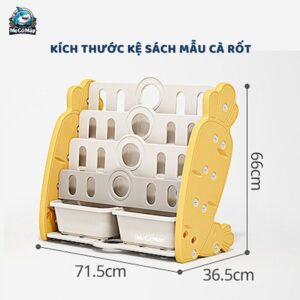 Kệ sách cho bé hình cà rốt mẫu mới