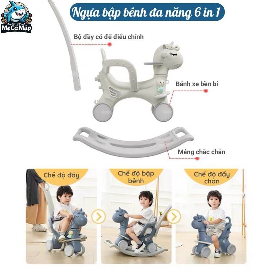 Ngựa bập bênh Pakey 6in1