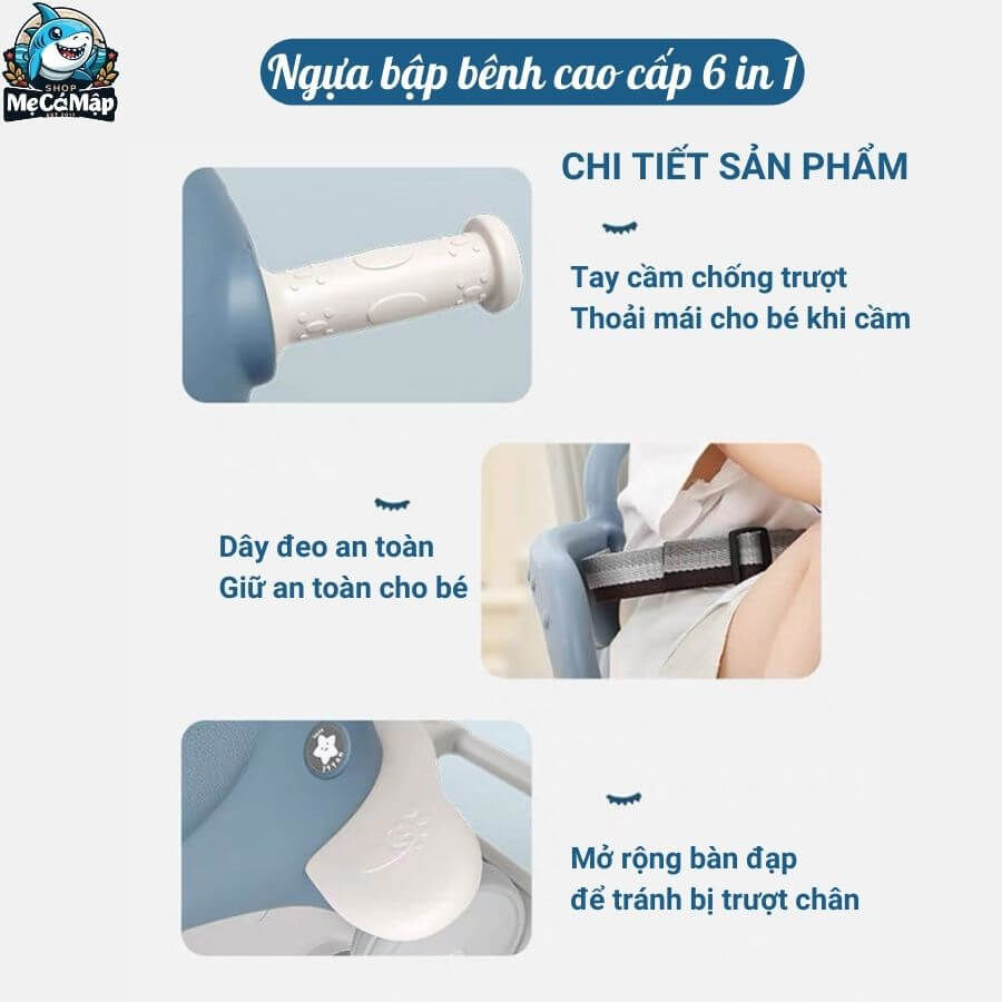 Ngựa bập bênh Pakey 6in1