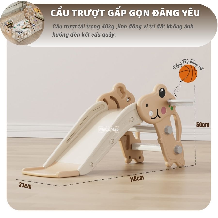 Quây cũi liên hoàn Gấu NC01 5 tiện ích
