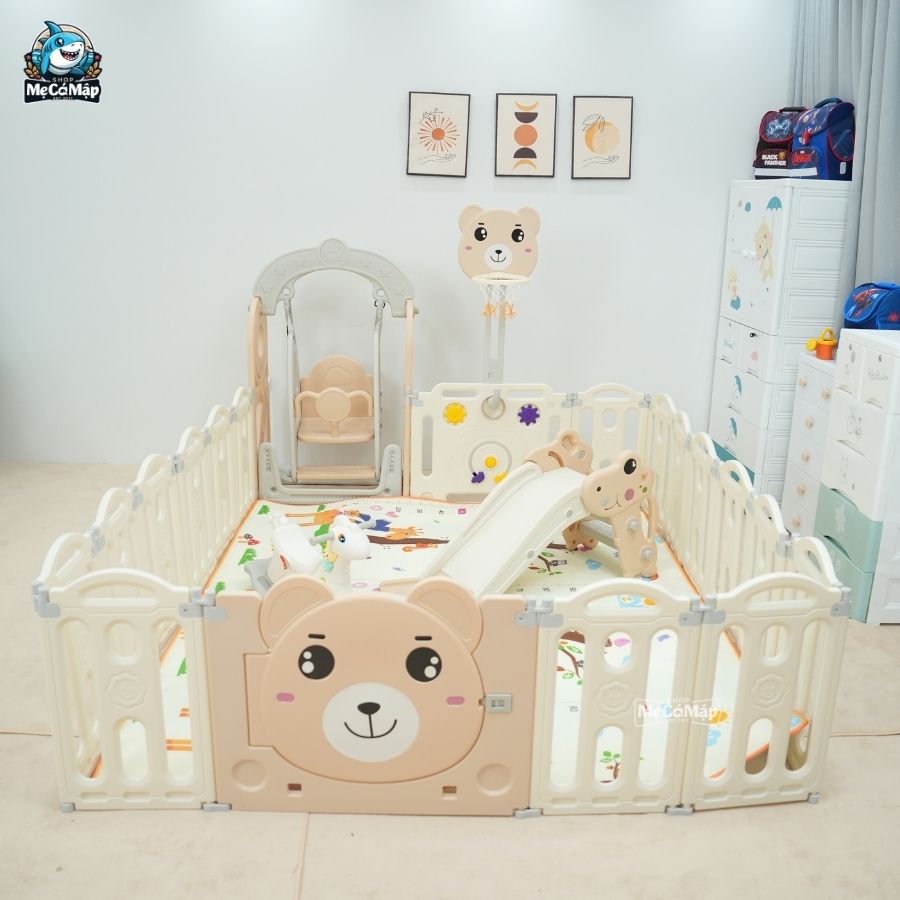 Quây cũi liên hoàn Gấu NC01 5 tiện ích