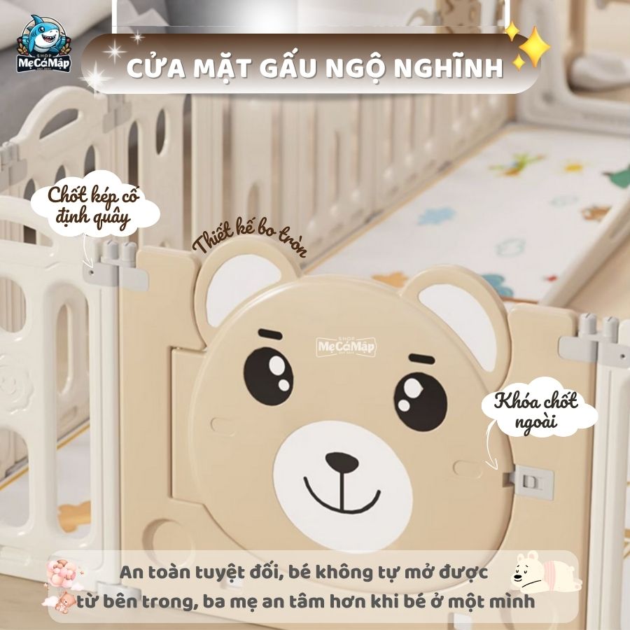 Quây cũi liên hoàn Gấu NC01 5 tiện ích