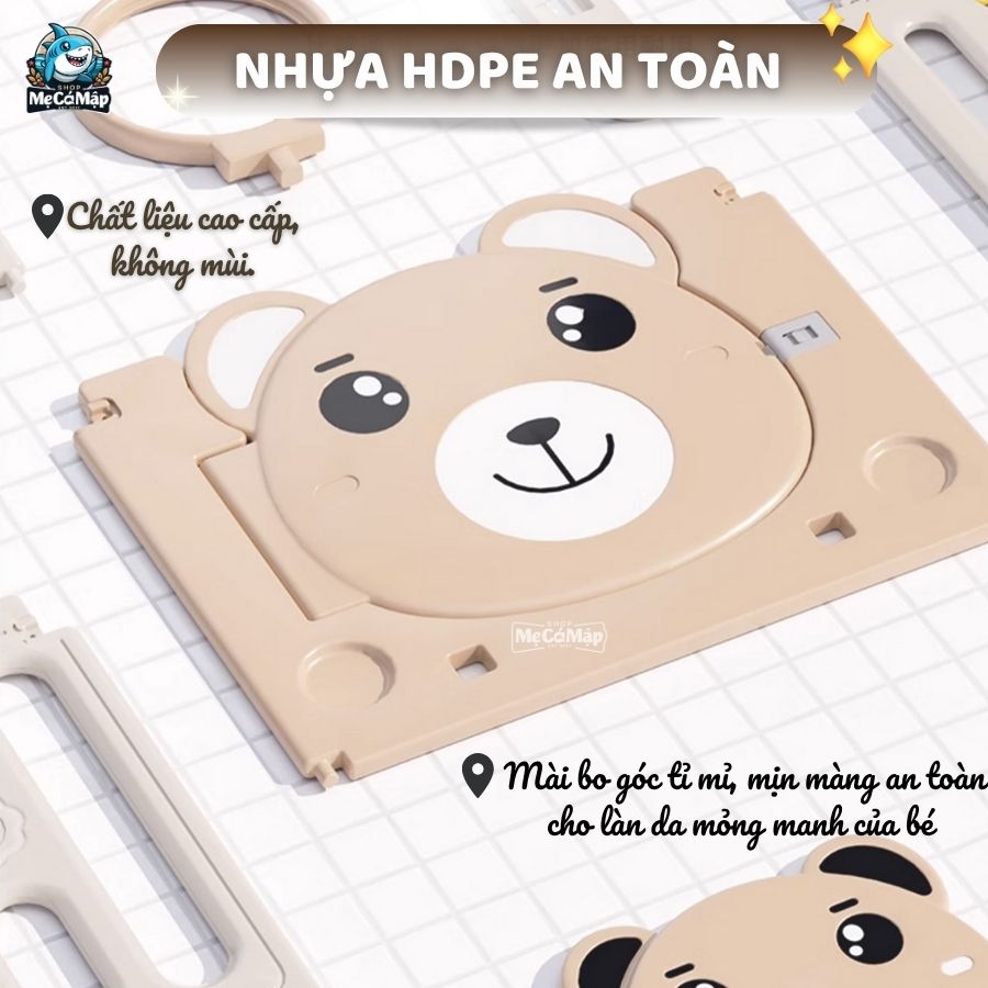 Quây cũi liên hoàn Gấu NC01 5 tiện ích