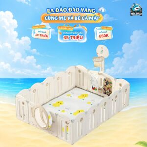 Quây cũi nhựa gấp gọn Pakey Moon House
