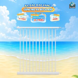 Tấm nối thanh chắn cửa cầu thang 80cm