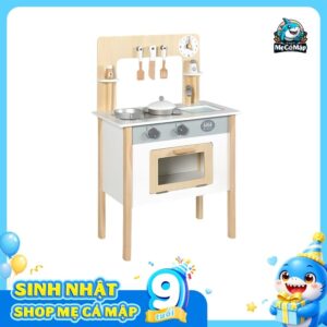 Bộ đồ chơi bếp gỗ DCB04 Trắng