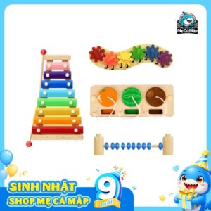Bộ đồ chơi gỗ bảng bận rộn cho bé