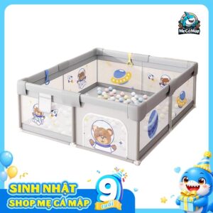 Quây cũi vải Pakey K1 màu ghi