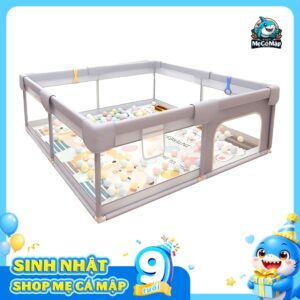 Quây cũi vải Pakey P-K2 màu ghi