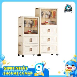 Tủ nhựa gấp gọn có ngăn treo HC12