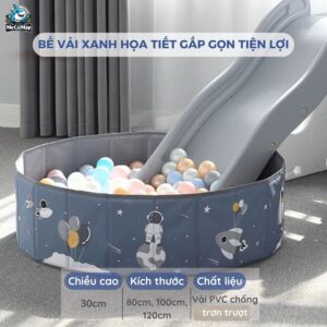 Bể bóng vải cho bé màu kem be
