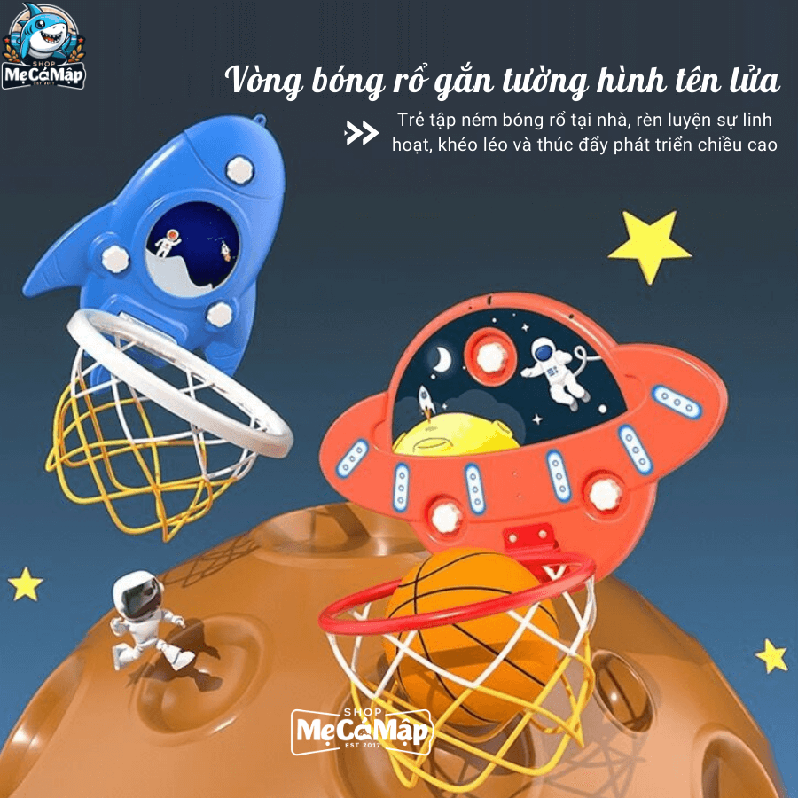 Bộ bóng rổ có thể tháo lắp linh hoạt, cố định được ở nhiều vị trí khác nhau