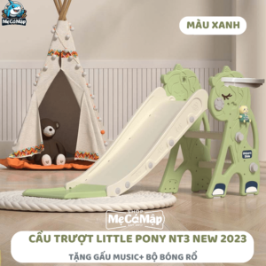 Cầu trượt cho bé Little Pony màu xanh