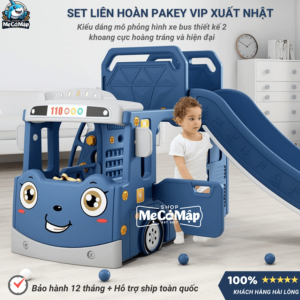Cầu trượt hình xe Bus là một trong những mẫu cầu trượt độc đáo và mới lạ nhất hiện nay