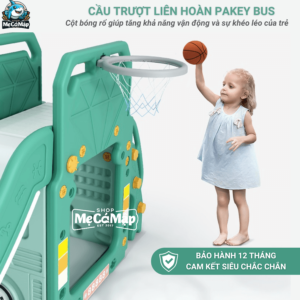 Cầu trượt trẻ em Pakey xe bus là một sản phẩm thú vị và sáng tạo dành cho trẻ em, mang đến không gian vui chơi và học hỏi an toàn