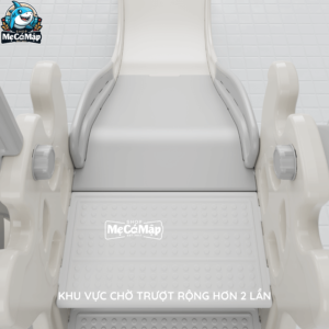 Cầu trượt Pakey hoạ tiết lâu đài đã có thêm đặc điểm tối ưu hơn với đặc điểm máng trượt và khu vực chờ trượt