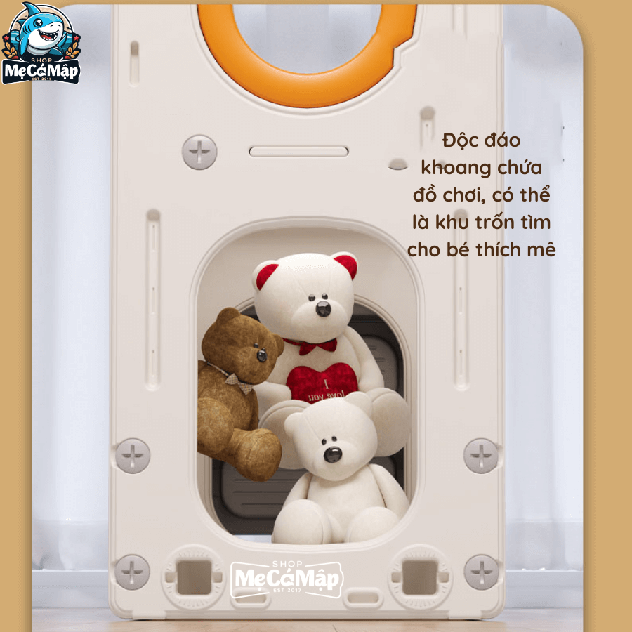 Khoang chứa có thể vừa để đồ chơi vừa là nơi để bé chơi trốn tìm
