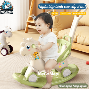 Ngựa bập bênh có đế thăng bằng có thể tháo rời