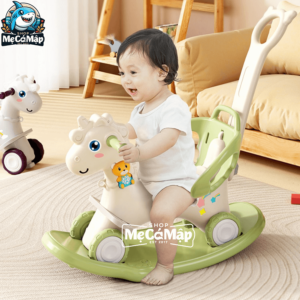 hiết kế bánh xe giảm sóc và chống trượt nên không gây ra tiếng ồn lớn và đảm bảo an toàn cho các bé.