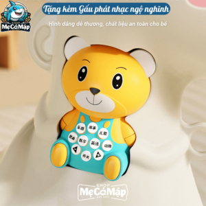 Ngựa bập bênh có tặng kèm gấu phát nhạc cho bé nhỏ vui chơi