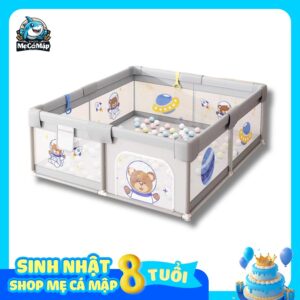 Quây cũi vải Pakey K1 màu ghi