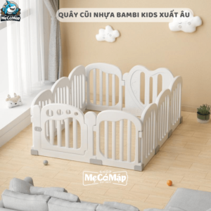 Set quây cũi nhựa Bambi Kids có thiết kế cố định chắc chắn, bảo đảm an toàn tuyệt đối cho bé nhỏ mà ba mẹ có thể làm việc nhà khi đang trông con