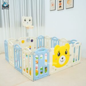 Quây cũi nhựa gấp gọn Pakey gấu NC01
