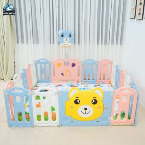 Quây cũi nhựa gấp gọn Pakey gấu NC01