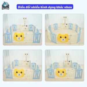 Quây cũi nhựa gấp gọn Pakey gấu NC01