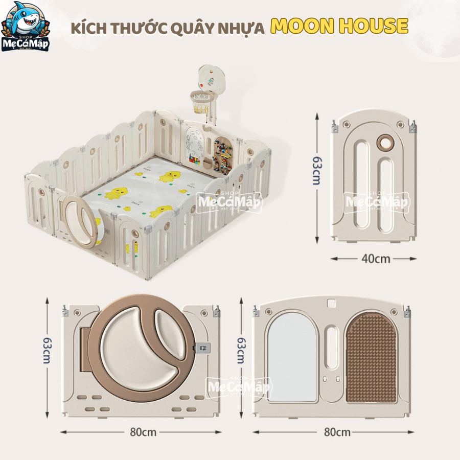 Các tấm quây, tấm cửa và tấm đồ chơi có thiết kế khác biệt giúp người dùng dễ dàng phân loại và lắp ráp