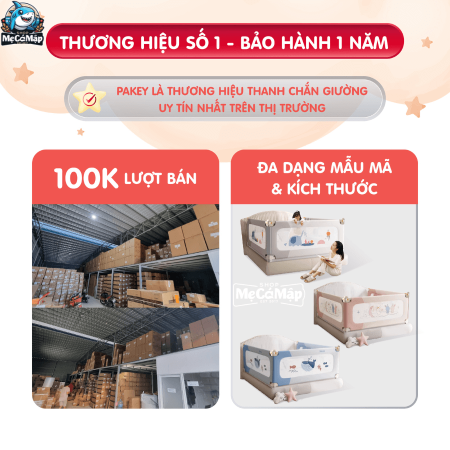 Shop mẹ cá mập chuyên cung cấp các loại thanh chắn giường thương hiệu Pakey nhập khẩu chính hãng, không qua trung gian
