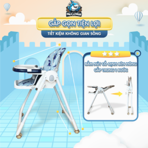 Ghế ăn dặm Pakey HA-013 có thiết kế 4 màu sinh động và có thể gấp gọn tiện lợi, dễ dàng