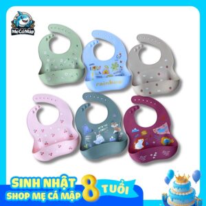 Yếm silicon có máng