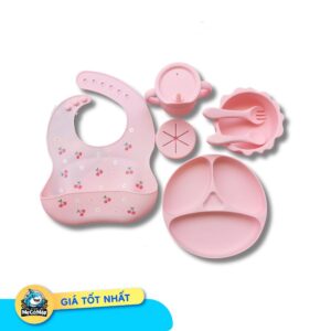 Set ăn dặm silicon an toàn cho bé