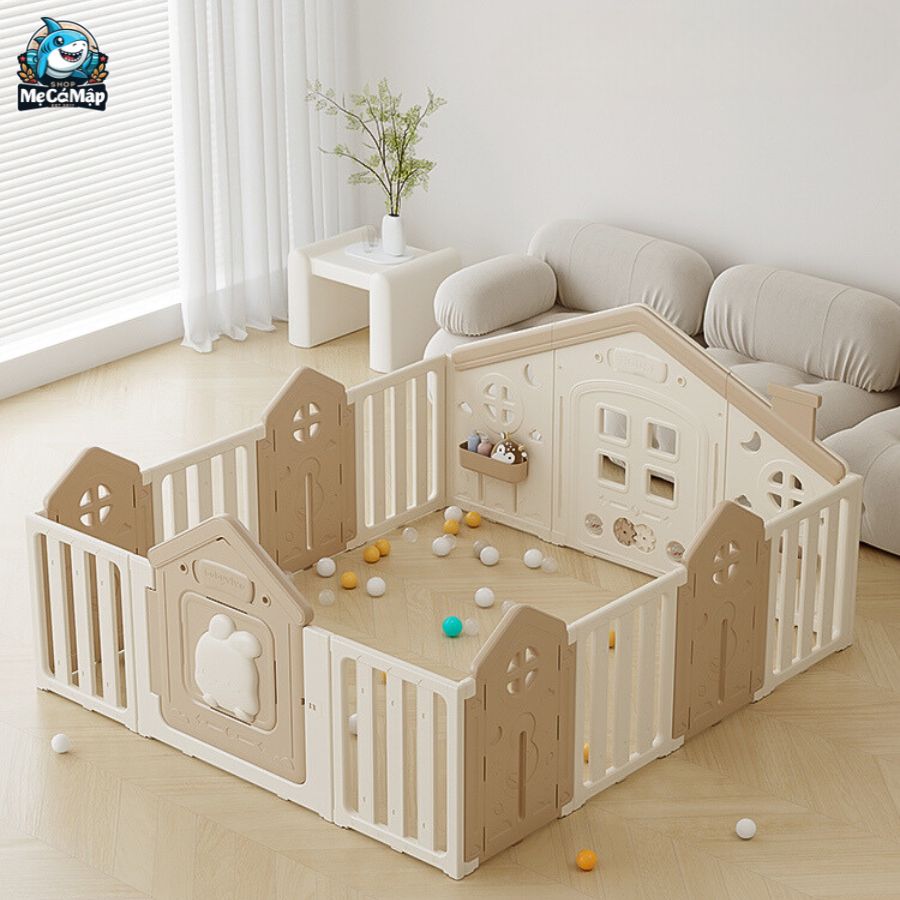 Quây Happy House với gam màu nâu kem sang trọng, đậm chất Hàn Quốc