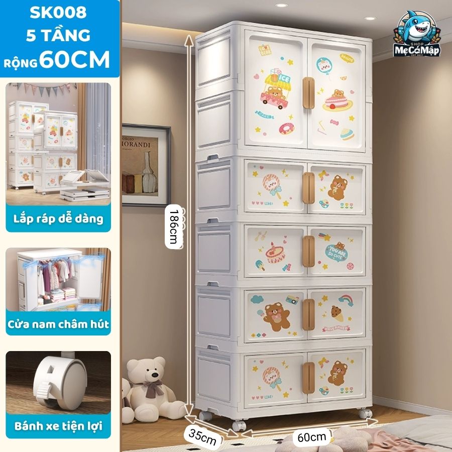 Tủ nhựa cho bé SK008