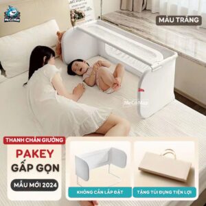 Thanh chắn giường đa năng Pakey KV-01S màu trắng
