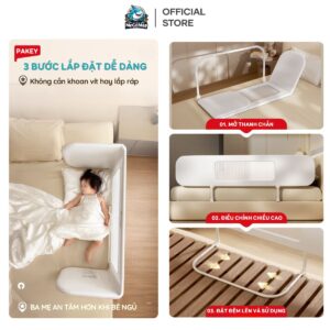 Thanh chắn được lắp đặt sẵn, mua về chỉ cần mở ra dùng luôn