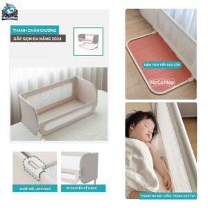 Thiết kế chặt chẽ giúp thanh chắn lắp đặt sát với giường, không có kẽ hở