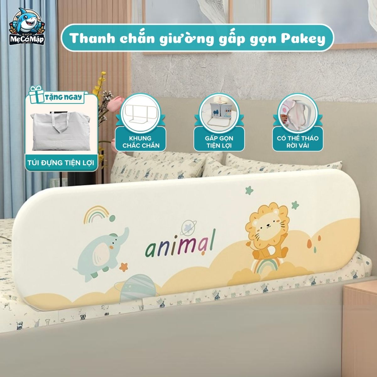 Thông tin sản phẩm thanh chắn giường gấp gọn Pakey GG01