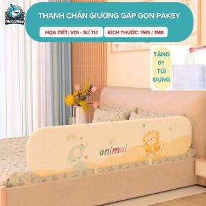 Thanh chắn giường gấp gọn Pakey GG01 họa tiết sư tử