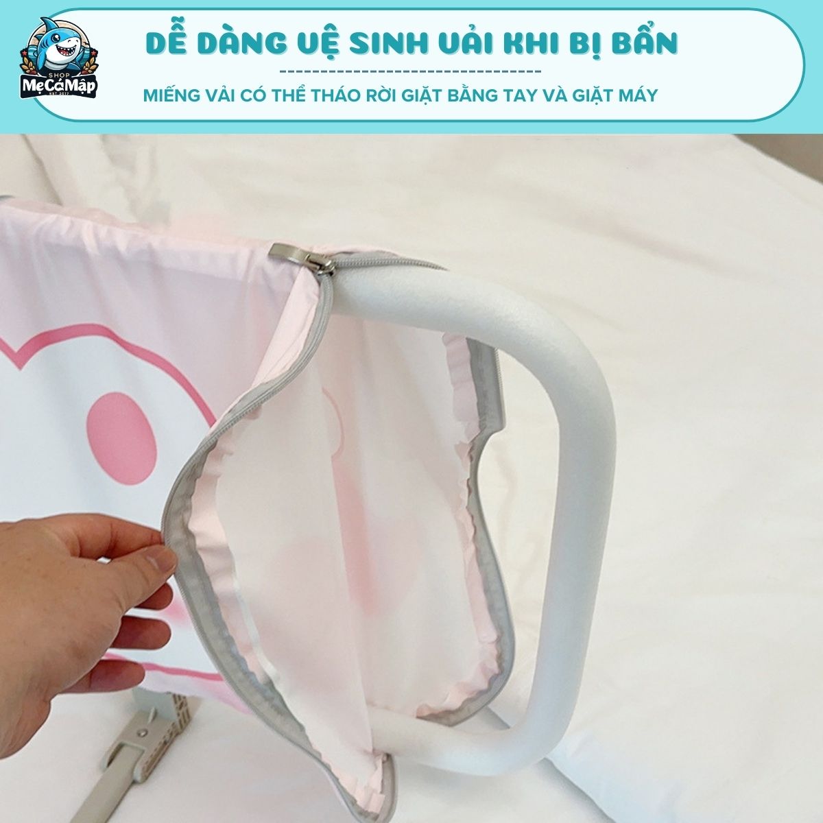 Dễ dàng tháo rời phần vải để vệ sinh