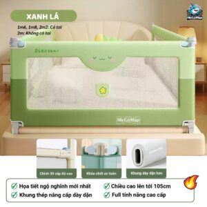 Thanh chắn giường Pakey S1 màu xanh lá