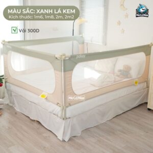 Thanh chắn giường SB2 nâng cấp màu xanh lá kem