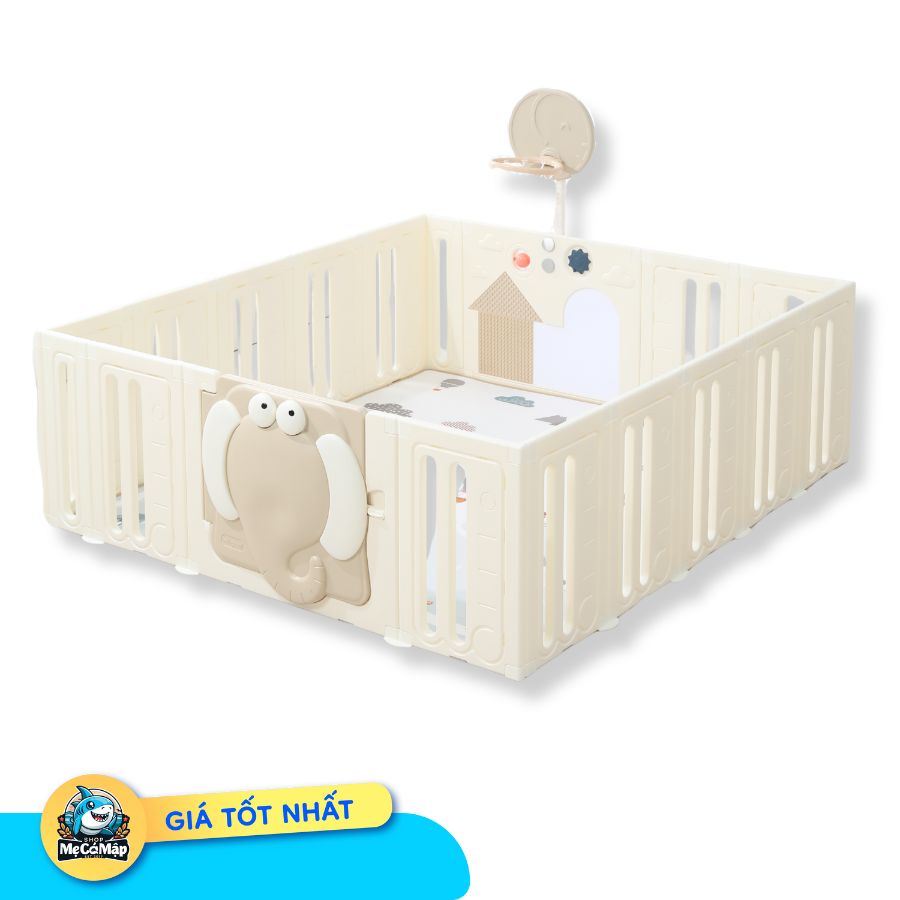 quay-cui-nhua-cho-be-pv01 Quây cũi nhựa cho bé Pakey Voi