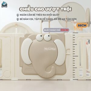 Quây cũi nhựa cho bé Pakey Voi PV01