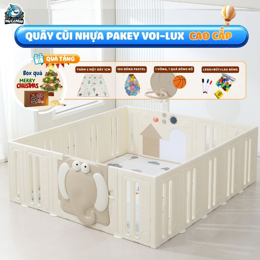 Quây cũi nhựa cho bé Pakey Voi PV01